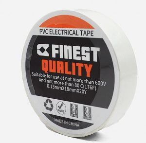 PVC electrical tape roll, White